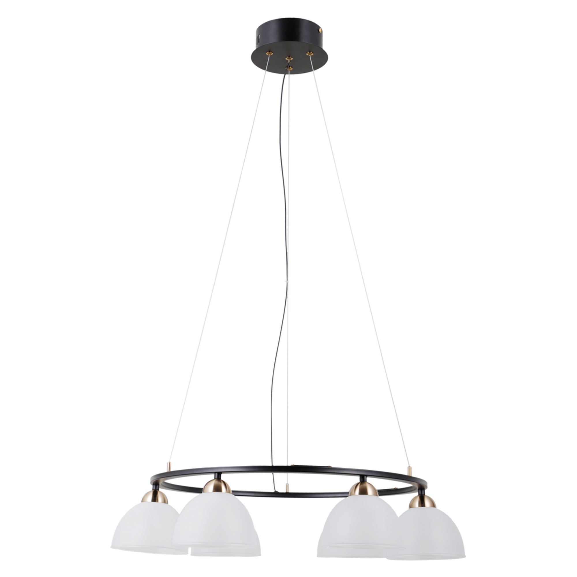 Hängande Lampa Olivara Hexa Svart, Vit Matt