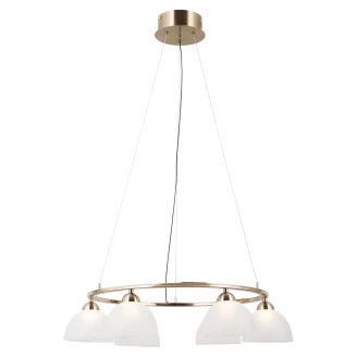 Hängande Lampa <strong>Olivara</strong>  Hexa Guld, Vit Blank