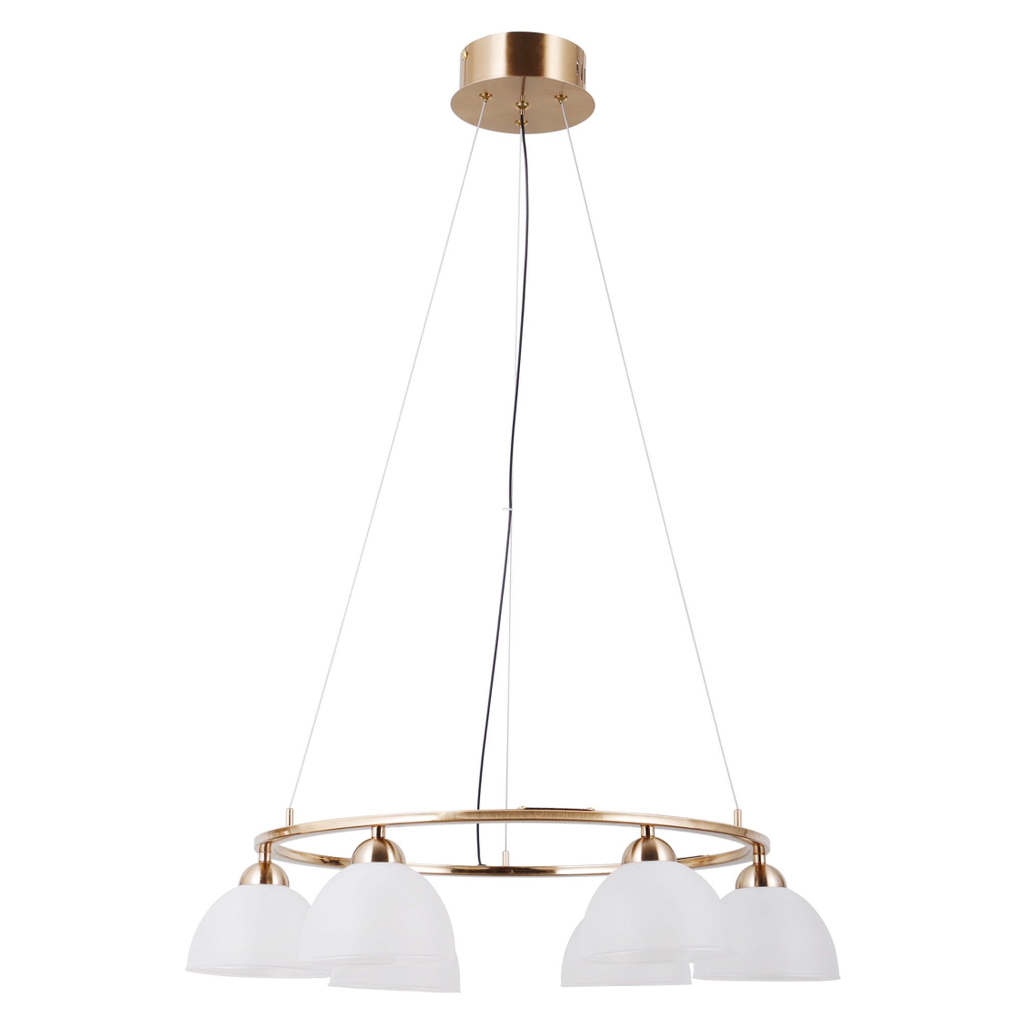 Hängande Lampa Olivara Hexa Guld, Vit Blank