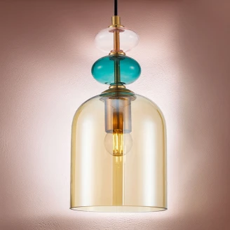Hängande Lampa <strong>Farnel</strong>  M Guld Blank