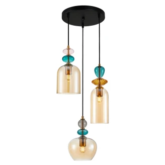Hängande Lampa <strong>Farnel</strong>  Trio Guld Blank