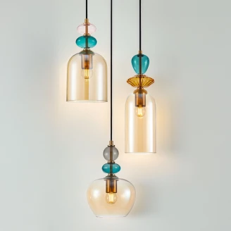 Hängande Lampa <strong>Farnel</strong>  Trio Guld Blank