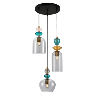 Hängande Lampa <strong>Farnel</strong>  Trio Grå Blank