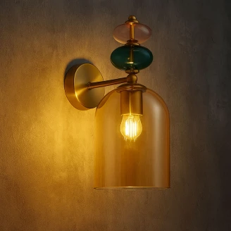 Vägglampa <strong>Farnel</strong>  Guld Blank