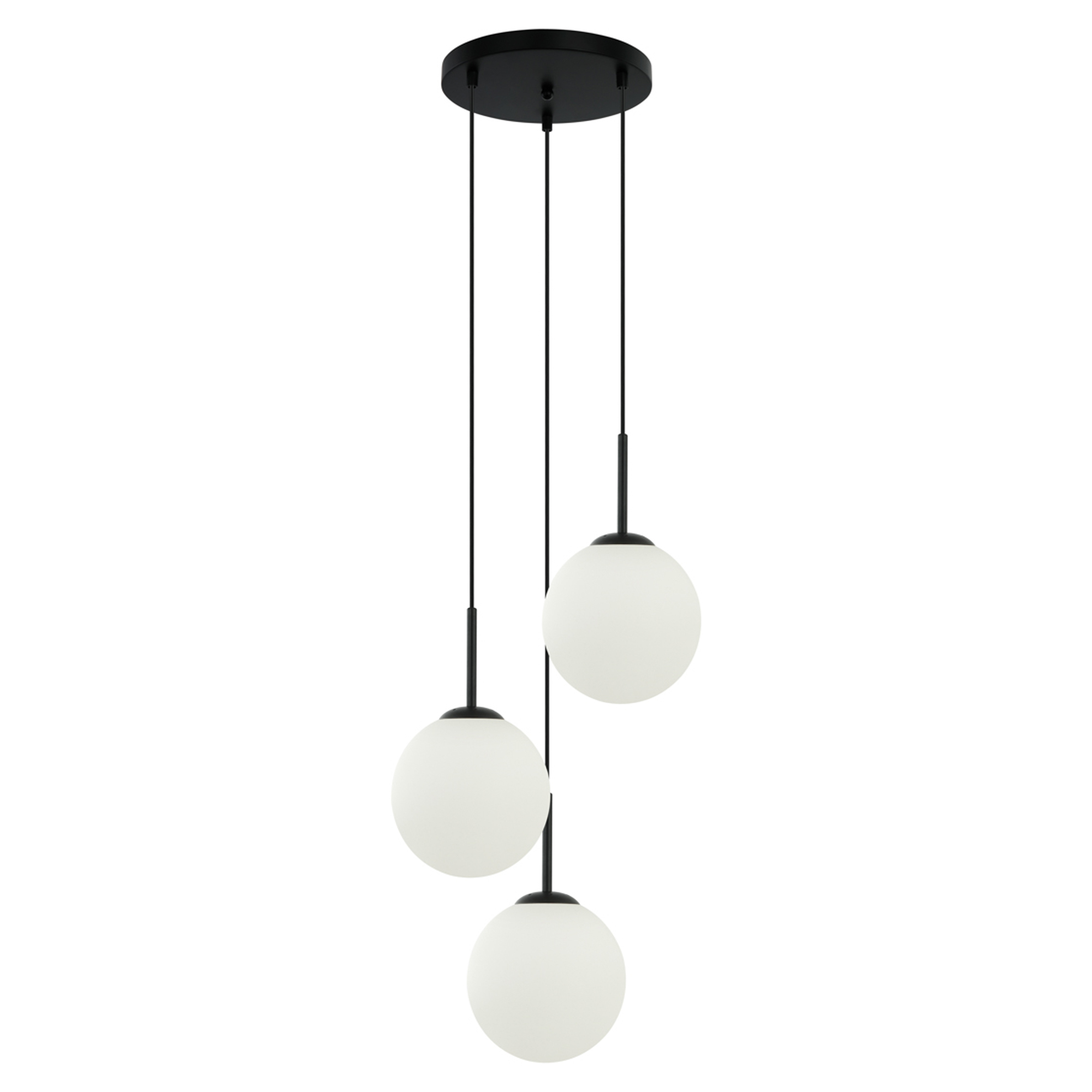 Hängande Lampa Rovelle Trio Vit, Svart Matt