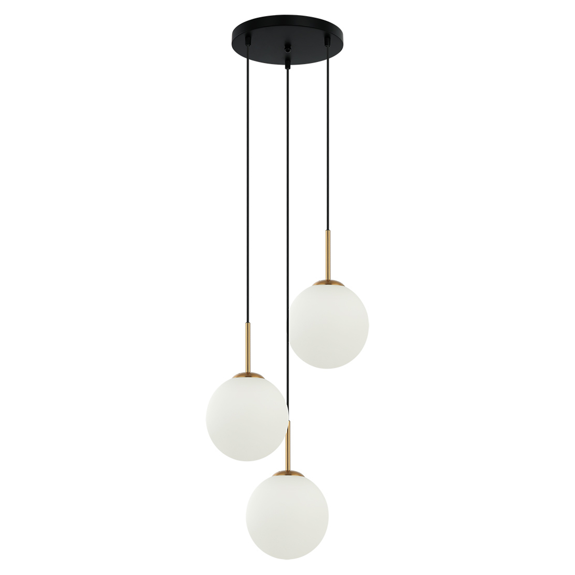 Hängande Lampa Rovelle Trio Vit, Antik Brons Matt