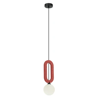 Hängande Lampa <strong>Velario</strong>  Vit, Röd Matt