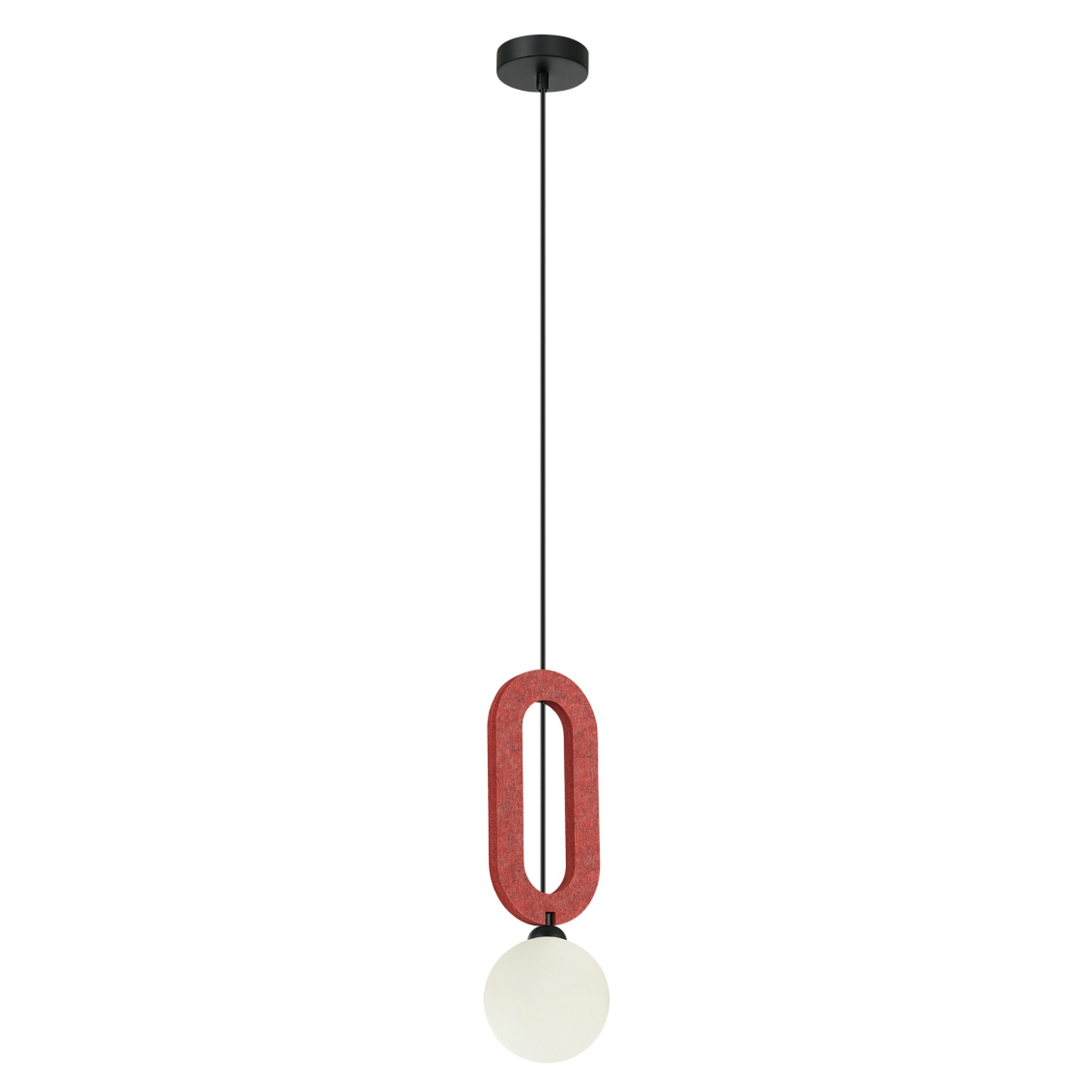 Hängande Lampa Velario Vit, Röd Matt