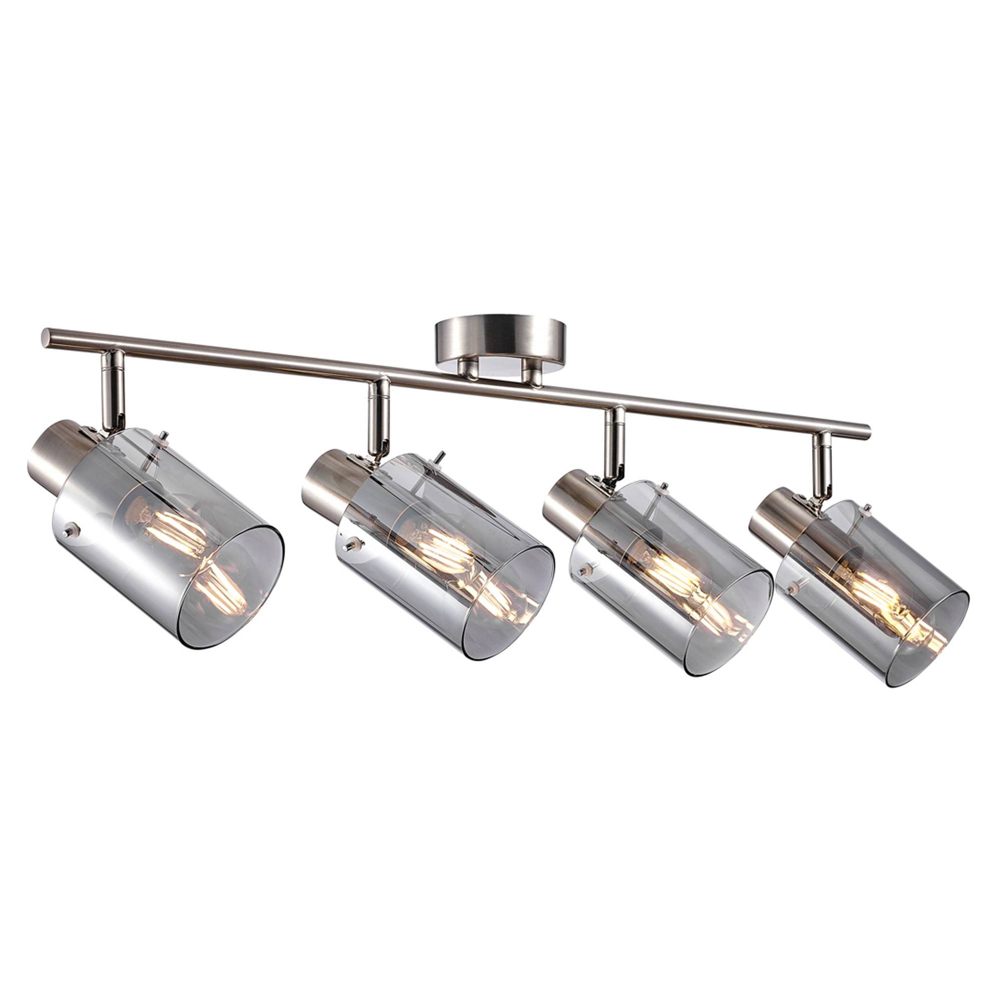 Taklampa Lunessa Penta Rök, Silver Blank