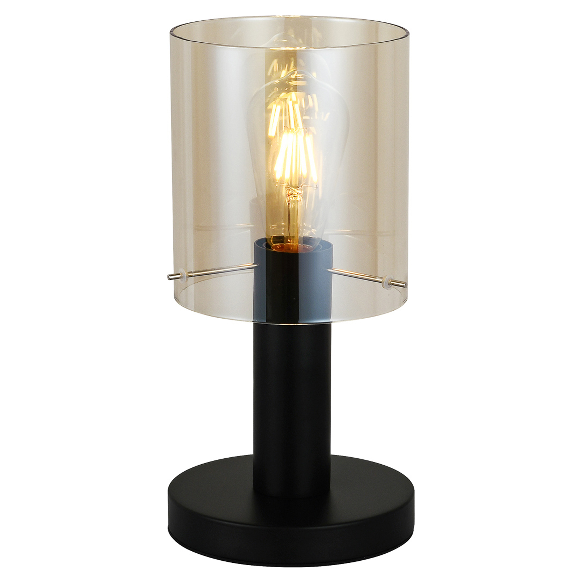 Bordslampa Lunessa Bärnsten, Svart Blank