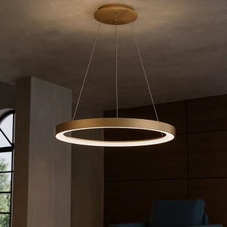 Hängande Lampa <strong>Norelli</strong>  XL Guld Matt