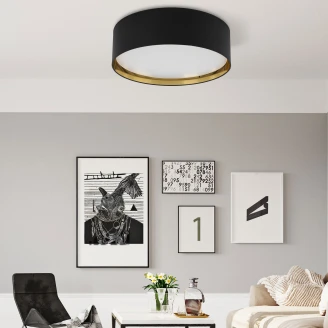 Taklampa <strong>Ilora</strong>  Svart, Guld Matt Ø 60 cm