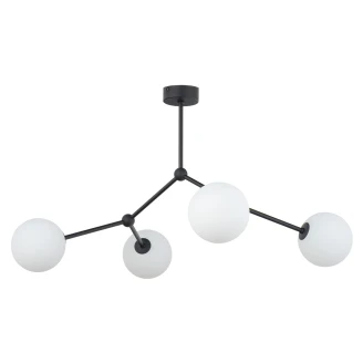 Taklampa <strong>Viona</strong>  Quadra Svart, Vit Matt