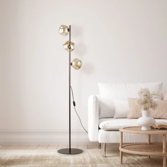 Golvlampa <strong>Ardea</strong>  Trio Brun Blank