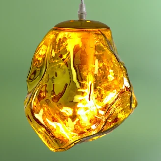 Werner Voss Hängande Lampa Prisma Guld Blank