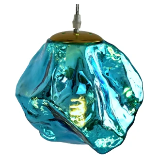 Werner Voss Hängande Lampa Prisma Blå Blank