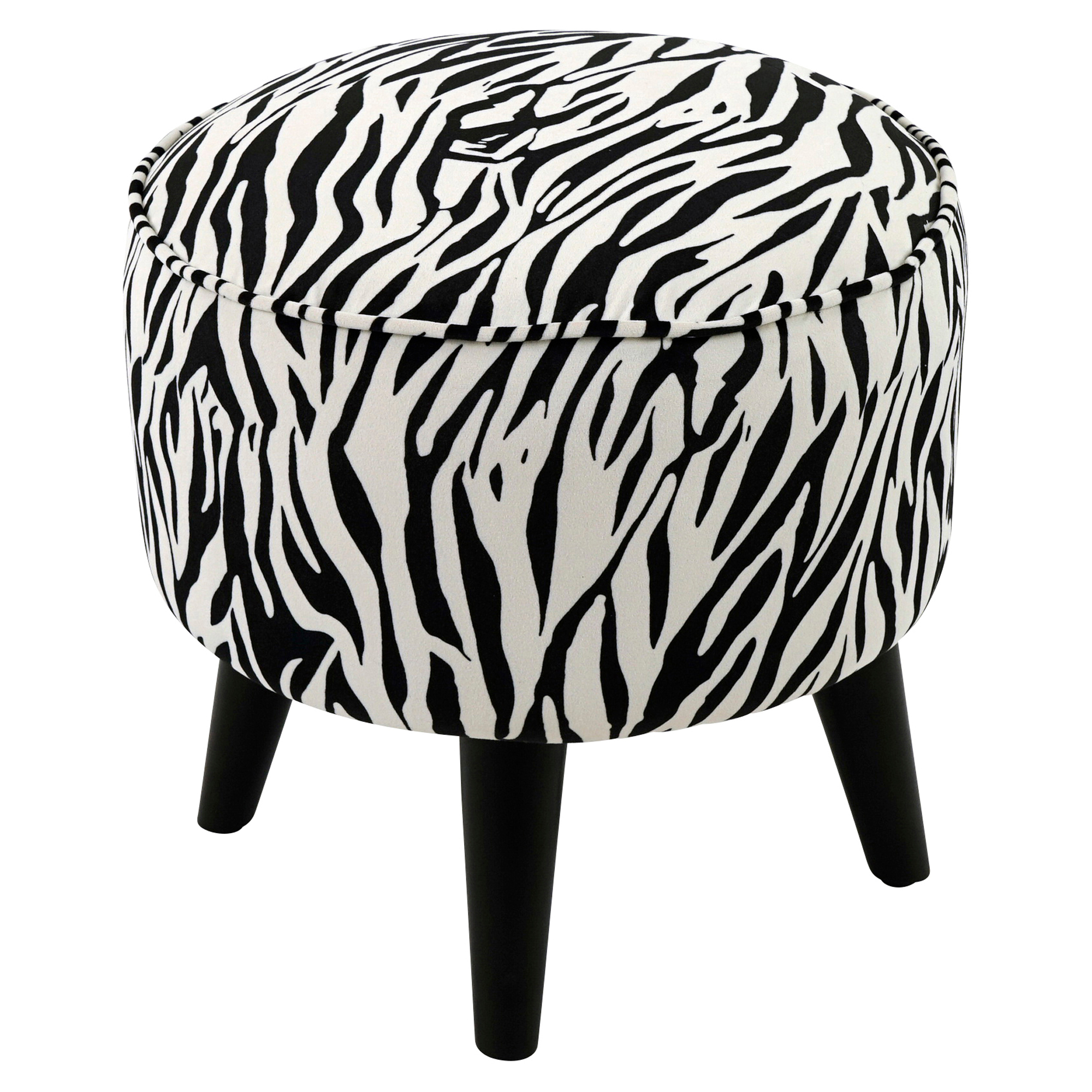 Werner Voss Sittpuff Zebra Svart, Vit
