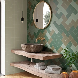 Klinker <strong>Sekel</strong>  Emeraldgreen Matt 10x20 (10x10) cm
