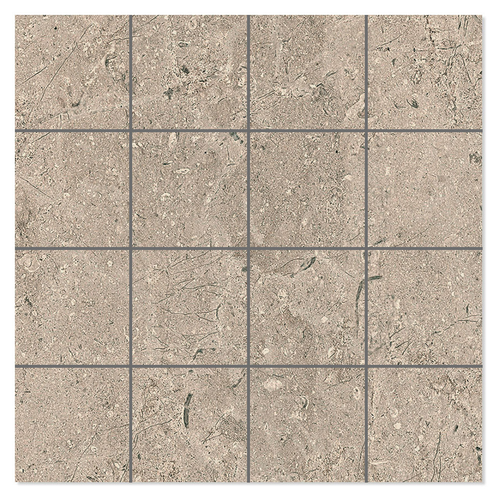 Mosaik Klinker Estate Brun Matt 30x30 (7x7) cm