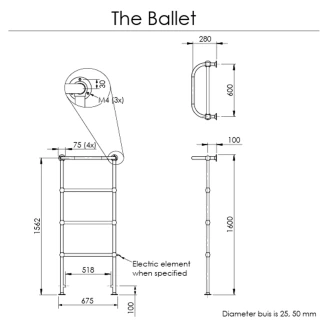 Kenny&Mason Handdukstork 377 W The Ballet Krom Blank