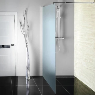 Duschvägg <strong>Lirio</strong>  Krom Blank 6 mm 80x190 cm Tegelglas