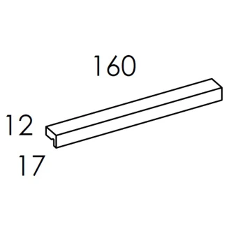 Handtag Petit Krom Blank 16 cm
