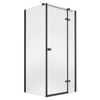 Duschhörn <strong>Torre</strong>  Svart Matt 6 mm 90x90 cm Höger