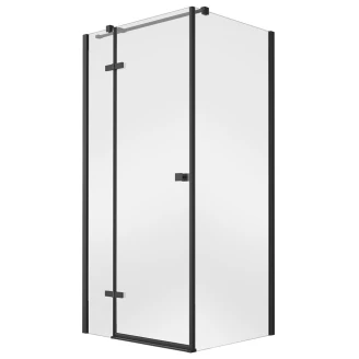 Duschhörn <strong>Torre</strong>  Svart Matt 6 mm 90x90 cm Vänster