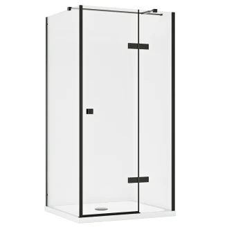 Duschhörn <strong>Torre</strong>  Svart Matt 6 mm 120x80 cm Höger