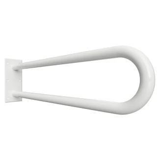 Stödhandtag Handikappanpassad <strong>Help</strong>  75 cm Dubbel Vit Matt Utan Kåpa