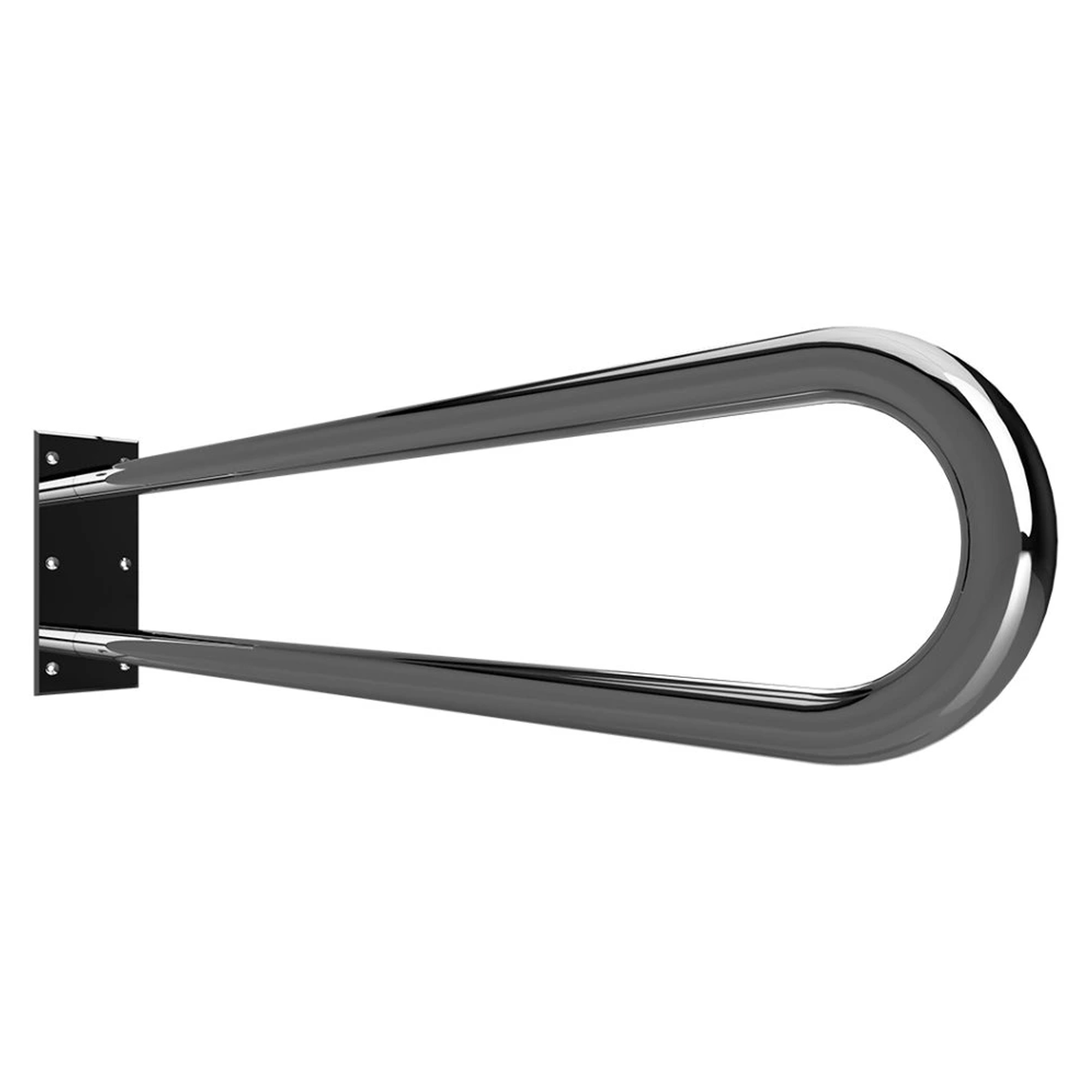 Stödhandtag Handikappanpassad Help 85 cm Dubbel Krom Blank Utan Kåpa