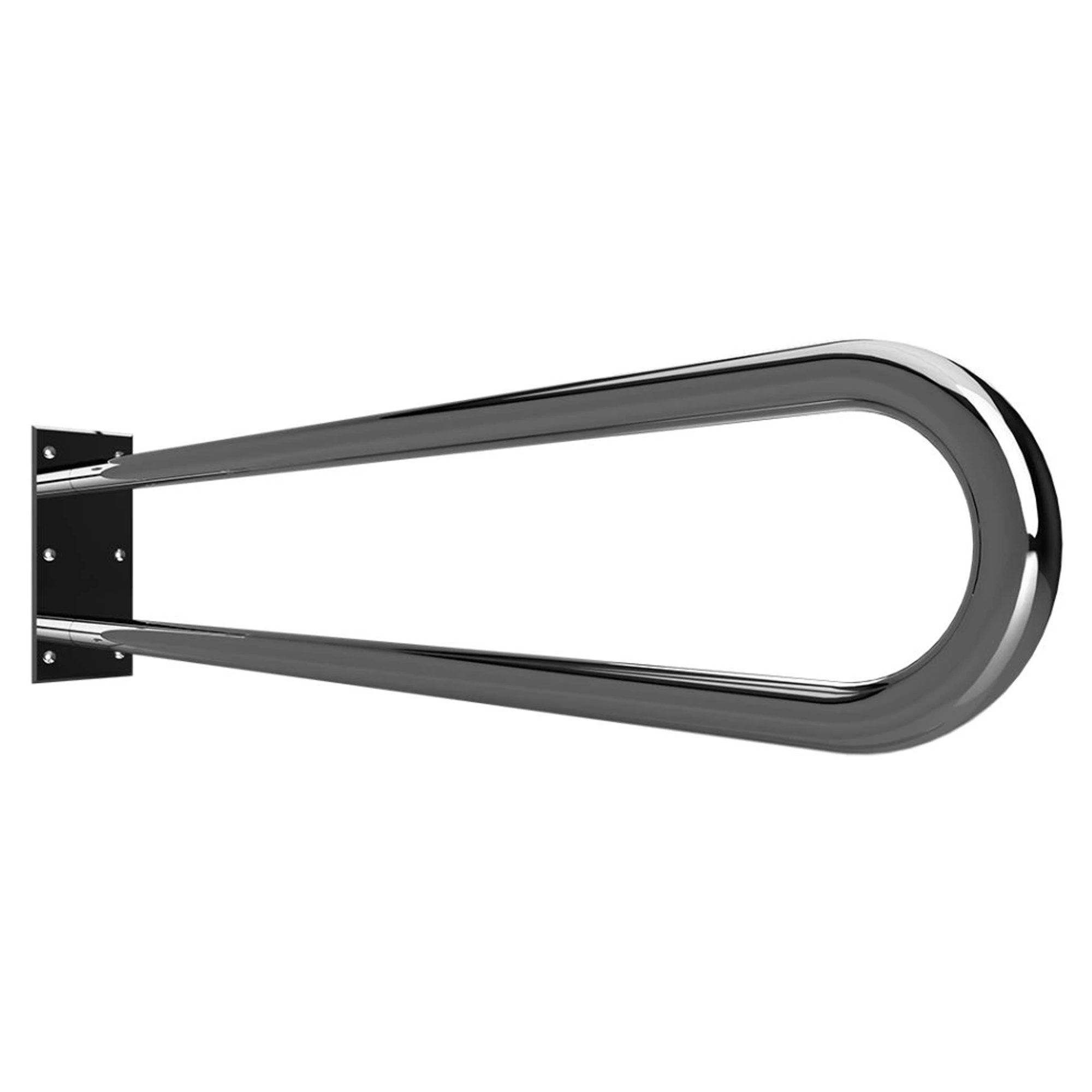 Stödhandtag Handikappanpassad Help 90 cm Dubbel Krom Blank Utan Kåpa