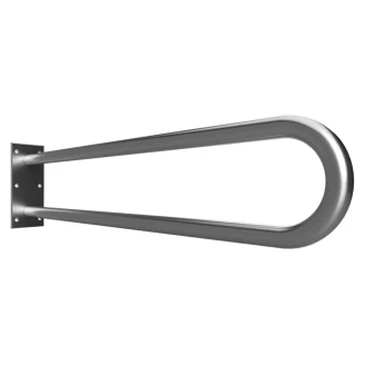 Stödhandtag Handikappanpassad <strong>Steda</strong>  90 cm Dubbel Krom Matt Utan Kåpa
