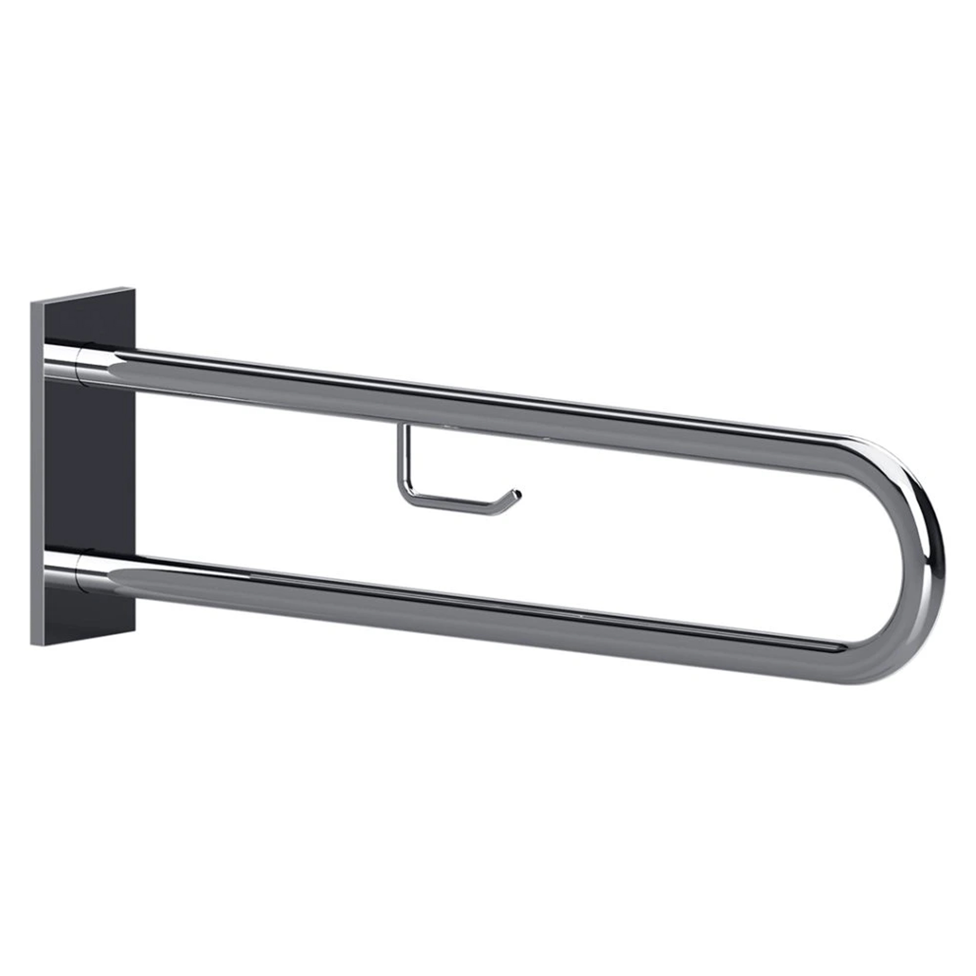 Stödhandtag med Toalettpappershållare Handikappanpassad Steda 85 cm Dubbel Krom Blank