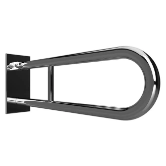 Fällbart Stödhandtag Handikappanpassad <strong>Steda</strong>  60 cm Dubbel Krom Blank