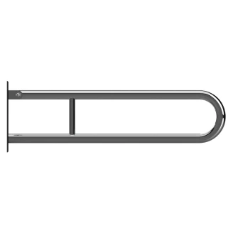 Fällbart Stödhandtag <strong>Steda</strong>  75 cm Dubbel Krom Blank Utan Kåpa