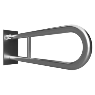 Fällbart Stödhandtag Handikappanpassad <strong>Steda</strong>  75 cm Dubbel Krom Matt