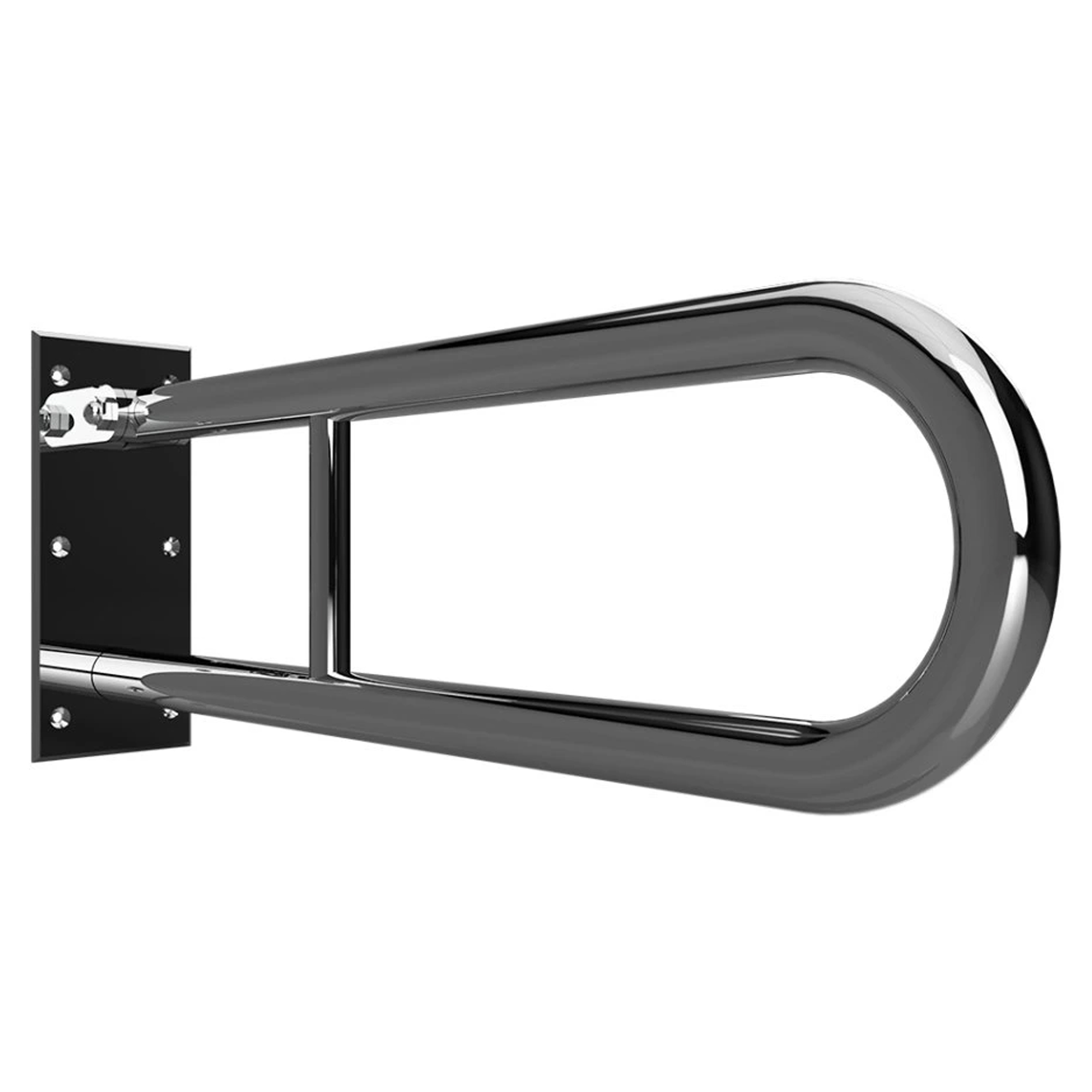 Fällbart Stödhandtag Handikappanpassad Steda 81 cm Dubbel Krom Blank Utan Kåpa