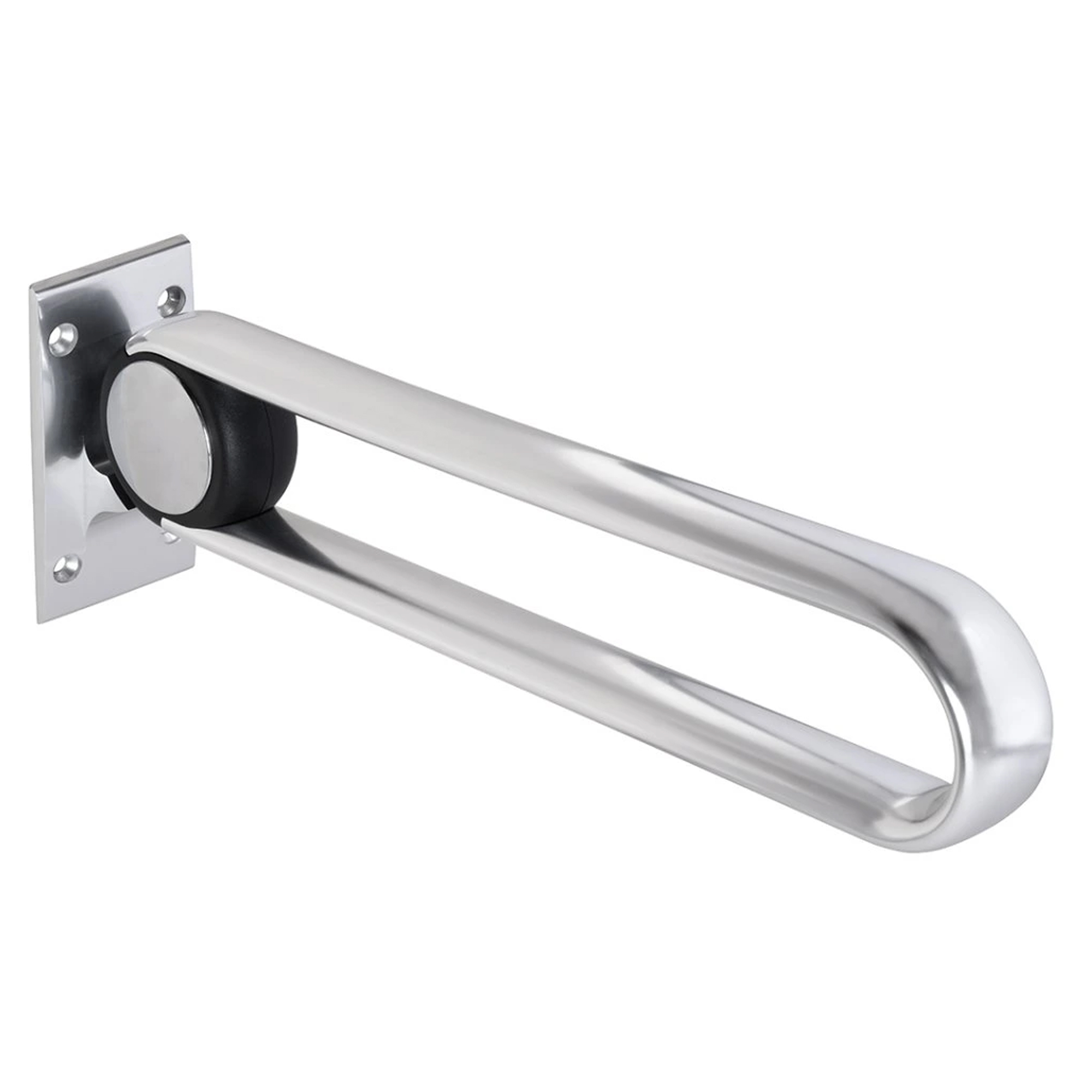 Fällbart Stödhandtag Handikappanpassad Help 62 cm Dubbel Krom Blank