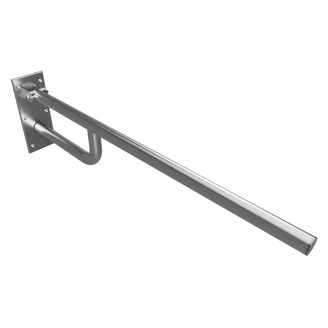 Fällbart Stödhandtag Handikappanpassad <strong>Steda</strong>  85 cm Krom Matt Utan Kåpa
