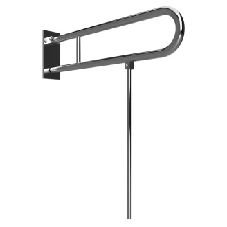 Fällbart Stödhandtag & Ben Handikappanpassad <strong>Steda</strong>  60 cm Dubbel Krom Blank