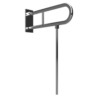 Fällbart Stödhandtag & Ben Handikappanpassad <strong>Steda</strong>  60 cm Dubbel Krom Matt