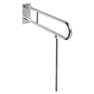 Fällbart Stödhandtag & Ben Handikappanpassad <strong>Steda</strong>  81 cm Dubbel Krom Matt Utan Kåpa