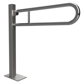 Fällbart Stödhandtag Golvmonterad Handikappanpassad <strong>Steda</strong>  75 cm Krom Blank