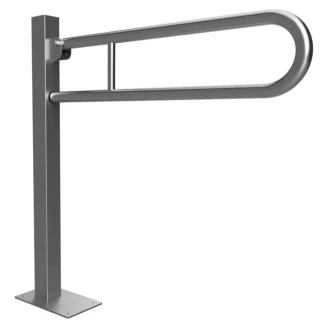Fällbart Stödhandtag Golvmonterad Handikappanpassad <strong>Steda</strong>  75 cm Krom Matt Utan Kåpa
