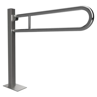 Fällbart Stödhandtag Golvmonterad Handikappanpassad <strong>Steda</strong>  85 cm Krom Blank Utan Kåpa