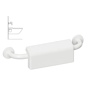 Ryggstöd för Toalettstol Handikappanpassad <strong>Help</strong>  50 cm Vit Matt