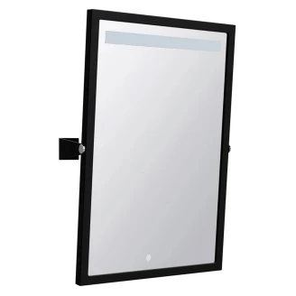 Spegel med LED Belysning Handikappanpassad <strong>Help</strong>  Svart Matt 40x60 cm