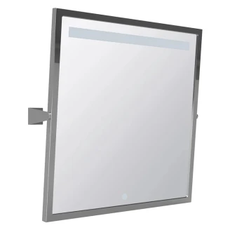 Spegel med LED Belysning Handikappanpassad <strong>Help</strong>  Krom Blank 60x60 cm
