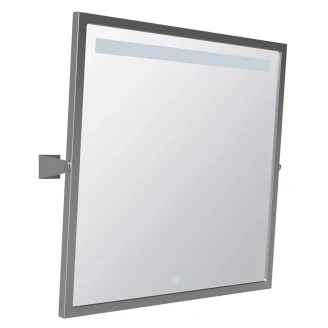 Spegel med LED Belysning Handikappanpassad <strong>Help</strong>  Krom Matt 60x60 cm